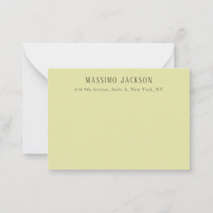 Aangepaste pastel kleur gepersonaliseerde minimali notitiekaartje