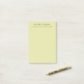 Aangepaste pastel kleur gepersonaliseerde minimali post-it® notes (Op bureau)