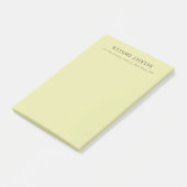 Aangepaste pastel kleur gepersonaliseerde minimali post-it® notes (Schuin)