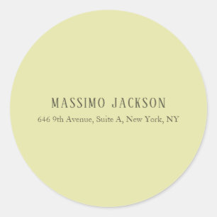 Aangepaste pastel kleur gepersonaliseerde minimali ronde sticker