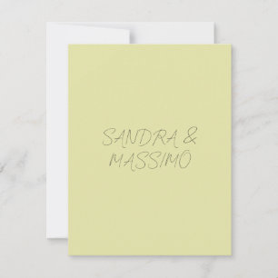 Aangepaste pastel kleur gepersonaliseerde minimali RSVP kaartje