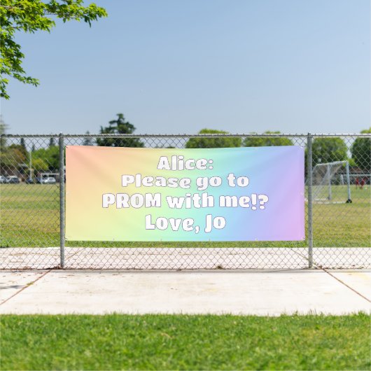 Aangepaste Pastel Rainbow Prom Banner (Insitu)