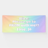 Aangepaste Pastel Rainbow Prom Banner (Horizontaal)