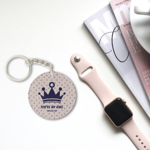 Aangepaste pastel stippen Sleutelhanger