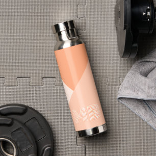 Aangepaste pastel zonnige perzik zomer koraal Sina Waterfles