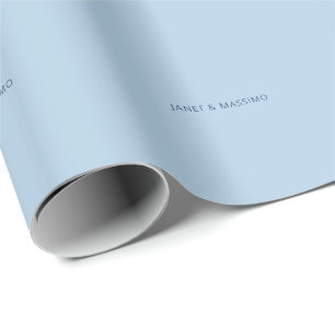 Aangepaste pastelblauwe gepersonaliseerde minimali cadeaupapier