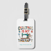 Aangepaste Patchwork Quilting Therapie Bag en Bagagelabel (Voorkant (verticaal))