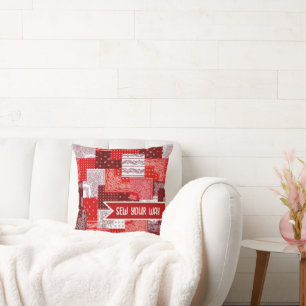 Aangepaste patchwork sjaal quilt patroon kussen