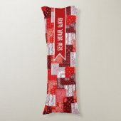 Aangepaste patchwork sjaal quilt patroon lichaamskussen (Voorkant Verticaal)