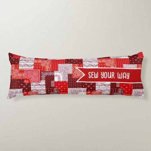 Aangepaste patchwork sjaal quilt patroon lichaamskussen (Voorkant)