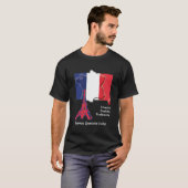 Aangepaste patriottische Franse BASTILLE DAG T-shirt (Voorkant volledig)