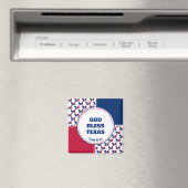 Aangepaste patriottische GOD BLESS TEXAS Magneet (Insitu (Vaatwasser))