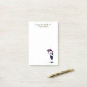 Aangepaste Patriottische jongen met vuurwerk Post Post-it® Notes (Op bureau)