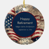 Aangepaste Patriottische Pensioen Partij Keramisch Ornament (Achterkant)