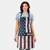 Aangepaste patriottische sterren Stripes Amerikaan Schort (Gedragen)