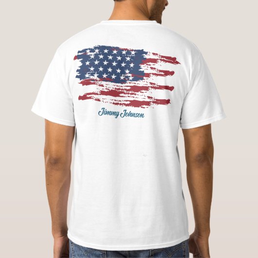 Aangepaste Patriottische T-shirt (Achterkant)