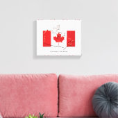Aangepaste patriottische vlag van CANADA Canvas Afdruk (Insitu (Woonkamer))