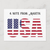 Aangepaste Patriottische Vlag van de VS, een notit Briefkaart (Voorkant)