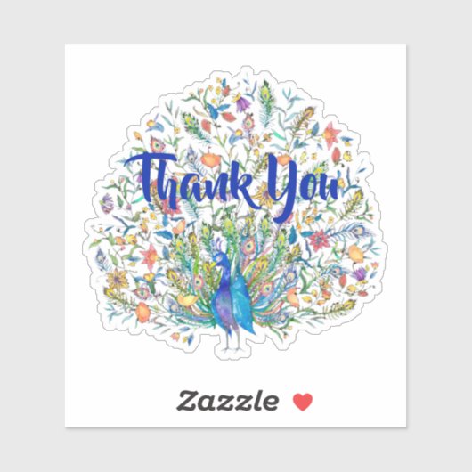 Aangepaste pauw sticker (Vel)