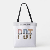 Aangepaste PBT Phlebotomie Technicus Leopard Print Draagtas (Achterkant)