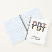 Aangepaste PBT Phlebotomie Technicus Leopard Print Notitieboek (Binnen)