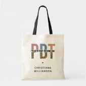 Aangepaste PBT Phlebotomie Technicus Leopard Print Tote Bag (Voorkant)