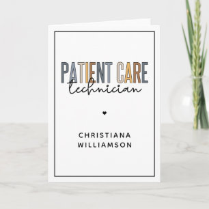 Aangepaste PCT-cadeaus voor patiënttechnicus Kaart
