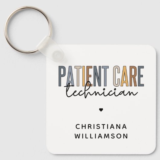 Aangepaste PCT-cadeaus voor patiënttechnicus Sleutelhanger (Voorkant)