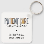 Aangepaste PCT-cadeaus voor patiënttechnicus Sleutelhanger (Achterkant)