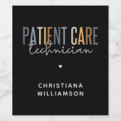 Aangepaste PCT-cadeaus voor patiënttechnicus Wijn Etiket (Enkel label)