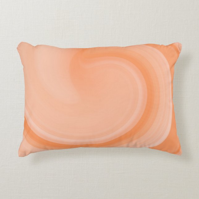 Aangepaste Peach Fuzz Twirl accent kussen (Voorkant)