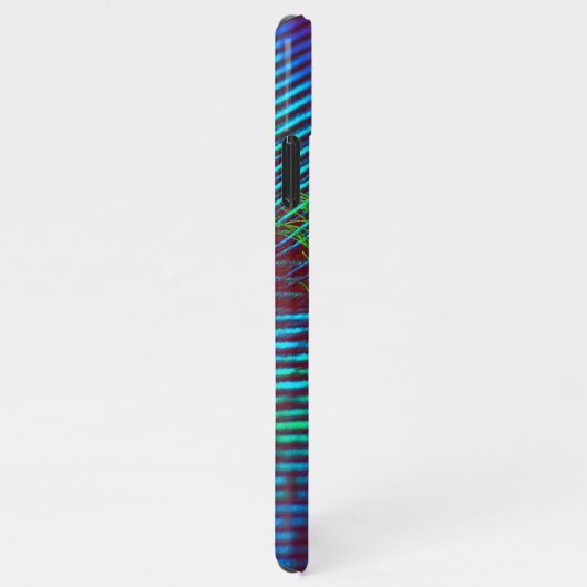 Aangepaste Peacock Blue Feather genaamd iPhone Hoesje (Rechterkant)