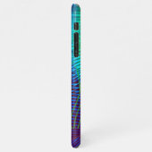 Aangepaste Peacock Blue Feather genaamd iPhone Hoesje (Linkerkant)