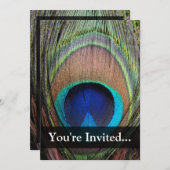 Aangepaste Peacock-doether Kaart (Voorkant / Achterkant)