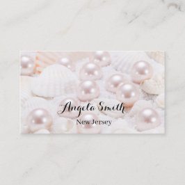 Aangepaste Pearl Business Modern gepersonaliseerd Visitekaartje