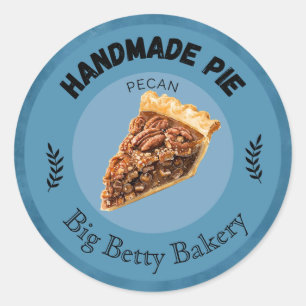 Aangepaste Pecan-pasteellabels Gepersonaliseerde Ronde Sticker