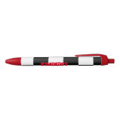 Aangepaste pen zwart, wit en rood (Bovenkant)
