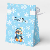 Aangepaste Penguin Baby shower Favoriet Box Bedankdoosjes (Achterkant)
