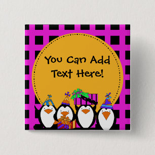 Aangepaste Penguin Party Button