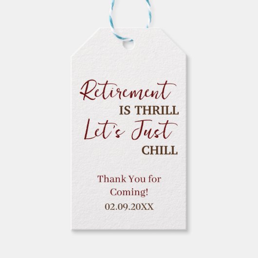 Aangepaste pensioen is spannend Laten we gewoon ch Cadeaulabel (Voorkant)