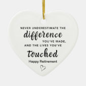 Aangepaste pensioennalatenschap keramisch ornament (Voorkant)