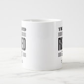 Aangepaste pensionering De leggende heeft zijn pen Extra Grote Beker (Voorkant)