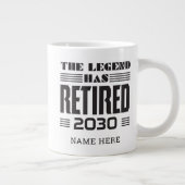 Aangepaste pensionering De leggende heeft zijn pen Extra Grote Beker (Rechts)