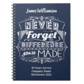 Aangepaste pensionering notitieboek (Voorkant)