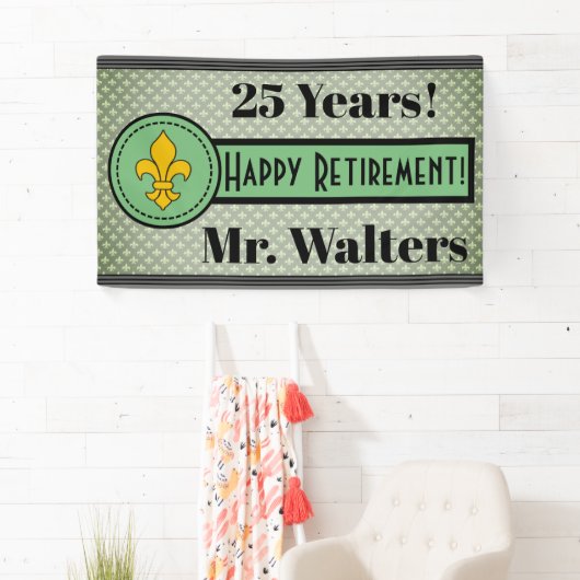 Aangepaste pensionering spandoek (Insitu)