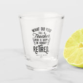 Aangepaste pensionering van de hoofdschool in rust shot glas (Voorkant)