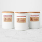 Aangepaste peperkoek Kerstmis Keuken Gift Labels Voedselcontainer Etiket (Flessen)