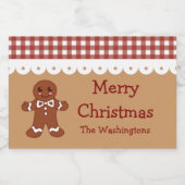 Aangepaste peperkoek Kerstmis Keuken Gift Labels Voedselcontainer Etiket (Enkel label)