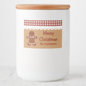 Aangepaste peperkoek Kerstmis Keuken Gift Labels Voedselcontainer Etiket (Voorkant)