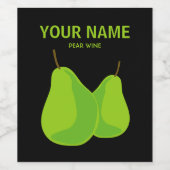 Aangepaste perencider wijnlabels voor perenmakers wijn etiket (Enkel label)